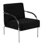 SPA 1 chrom, látka SUE S 1 - látka černá